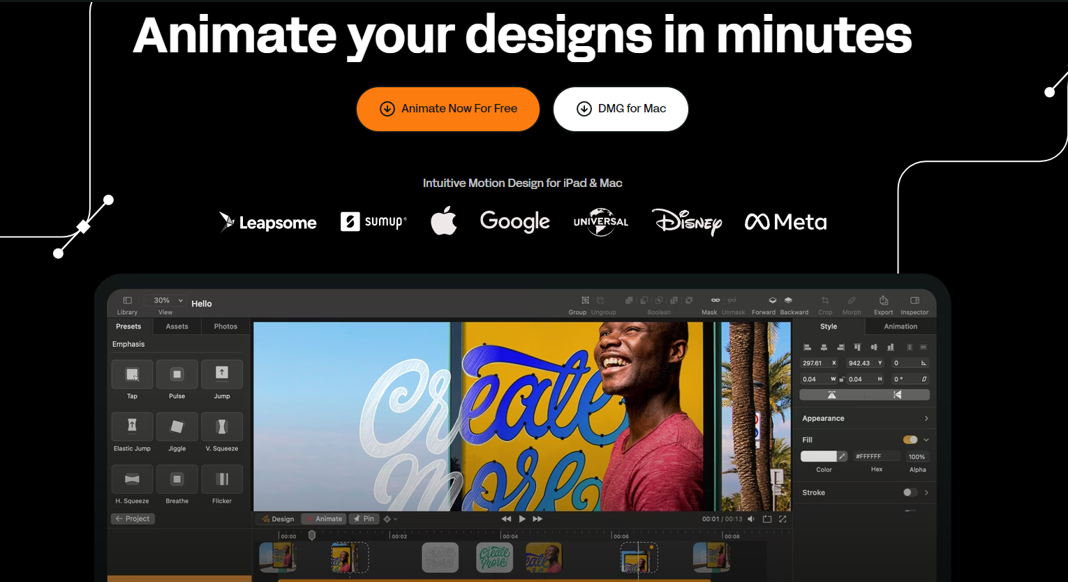 Phần mềm làm motion graphics Linearity Move