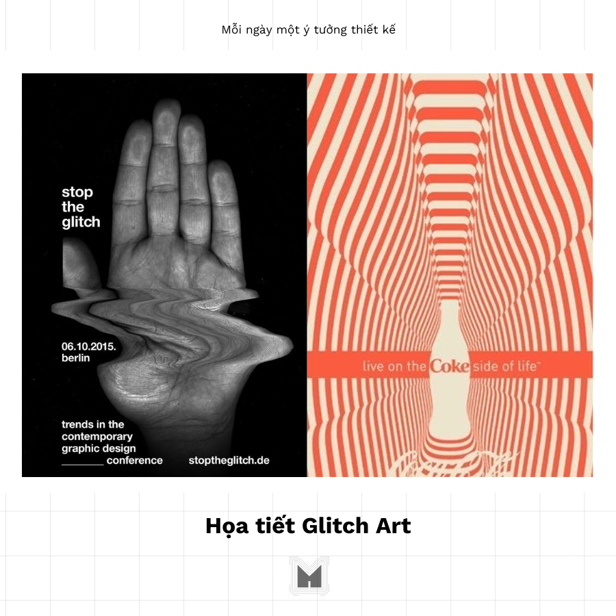 họa tiết glitch art