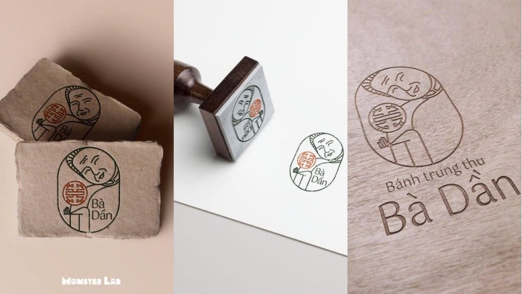 Mockup logo Bà Dần - Thiết kế bởi sinh viên Monster Lab Nguyễn Thu Thủy.
