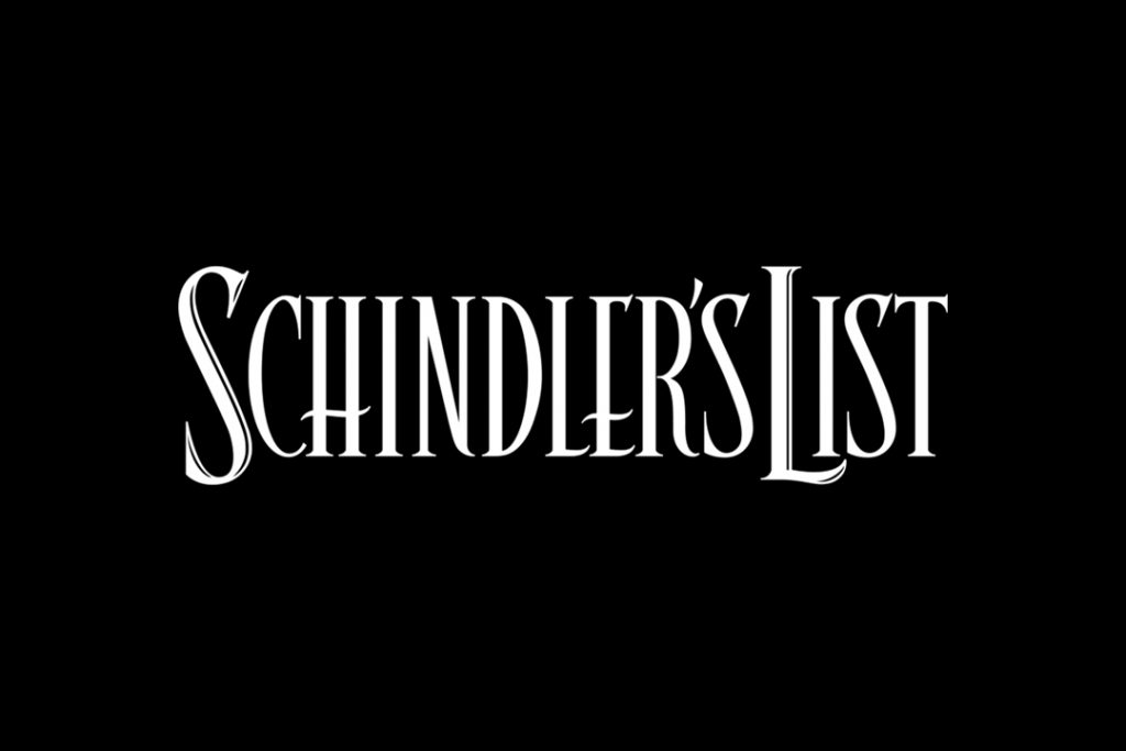 Phông chữ Logo phim - Schindler’s List