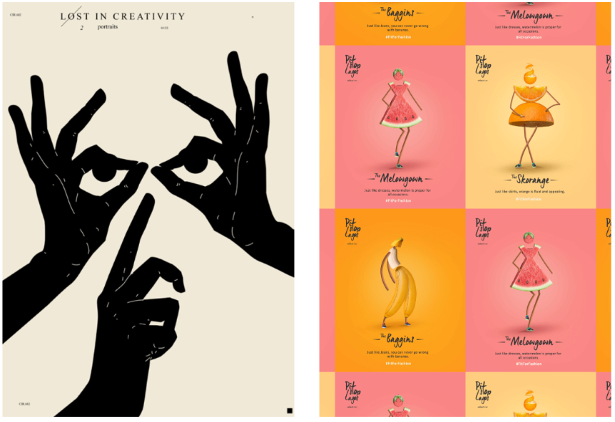 Không cần phối hợp quá nhiều màu trong một thiết kế để có được một poster đẹp.