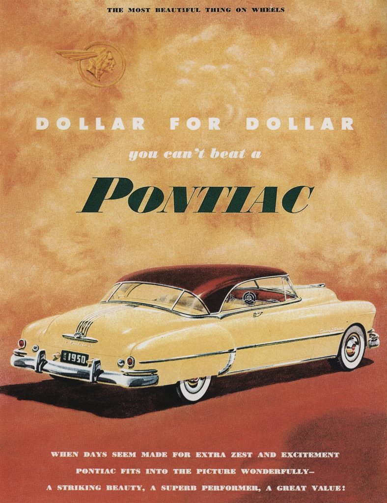 Quảng cáo thập niên 1950 - xe hơi Pontiac