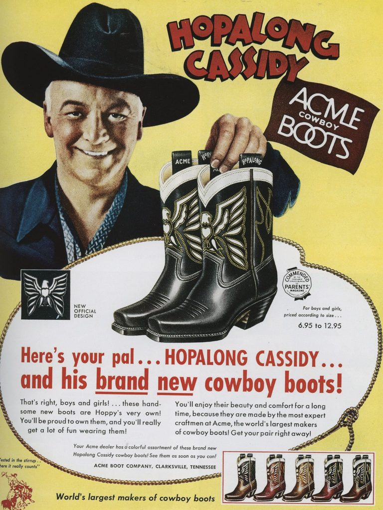 Giày Boots Hopalong Cassidy, 1951
