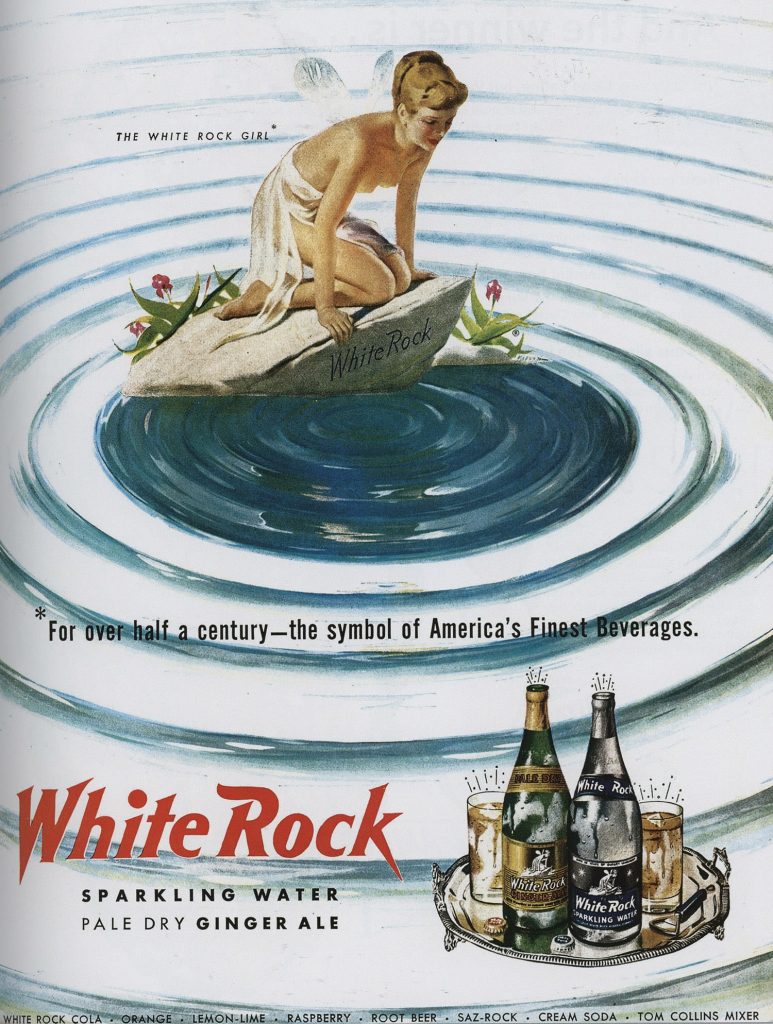 Quảng cáo thập niên 1950 - nước uống có ga của White Rock