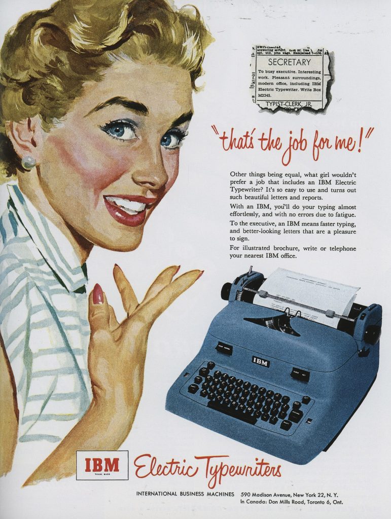Máy đánh chữ IBM thời kỳ giữa thập niên 50