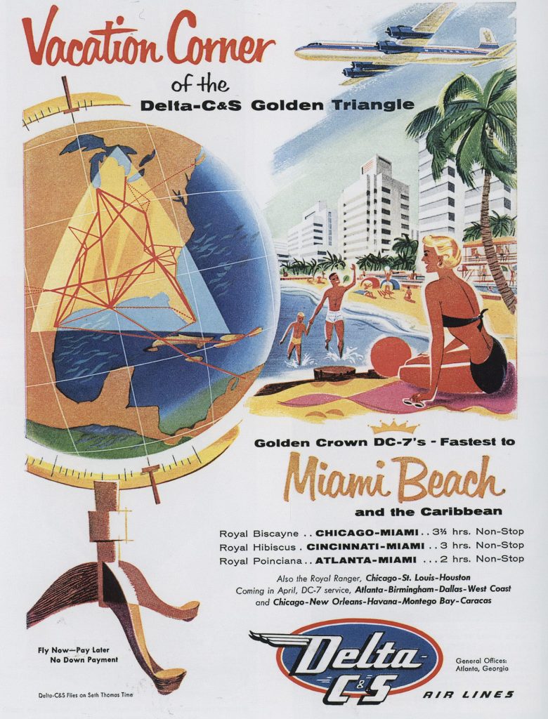 Quảng cáo thập niên 1950 - Delta Air Lines
