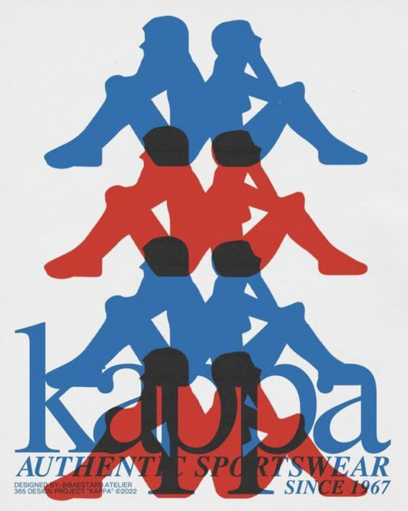 Mô-típ được lặp lại nhiều lần trên bộ đồ thể thao